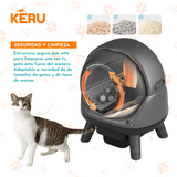 Arenero Inteligente Automático KERU EC Para Gatos Con App Y Conexión Wifi Keru