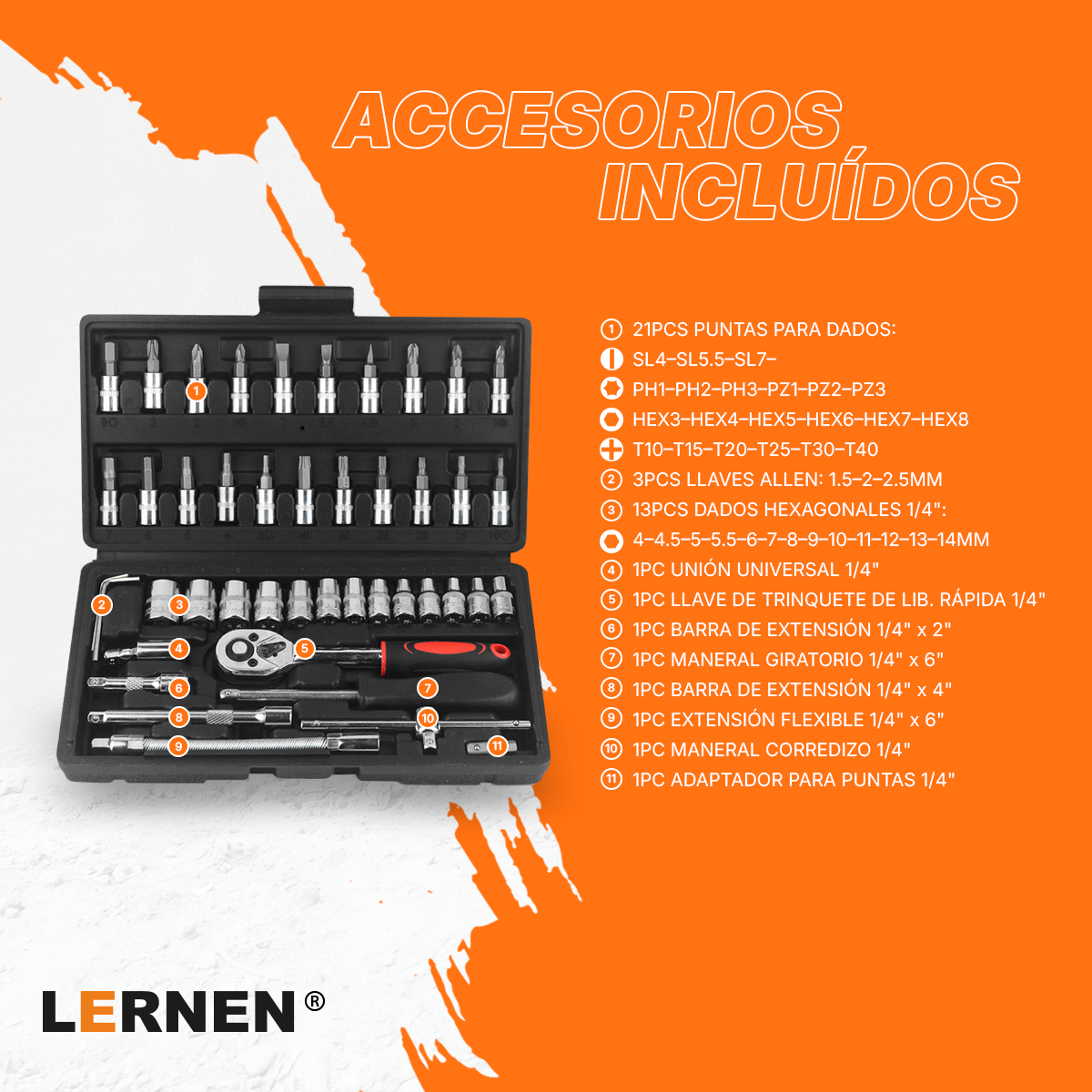 Juego de dados 46 piezas Lernen Lernen