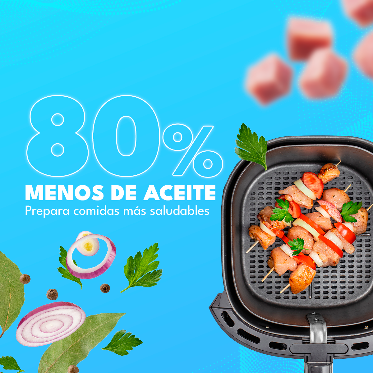 Freidora de Aire 5.5 Litros 1350W Homen con Panel Touch — Mayor capacidad y control