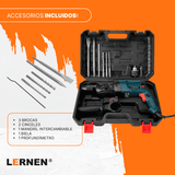 Kit Rotomartillo 800 W LERNEN+ Maletín Portátil + Accesorios