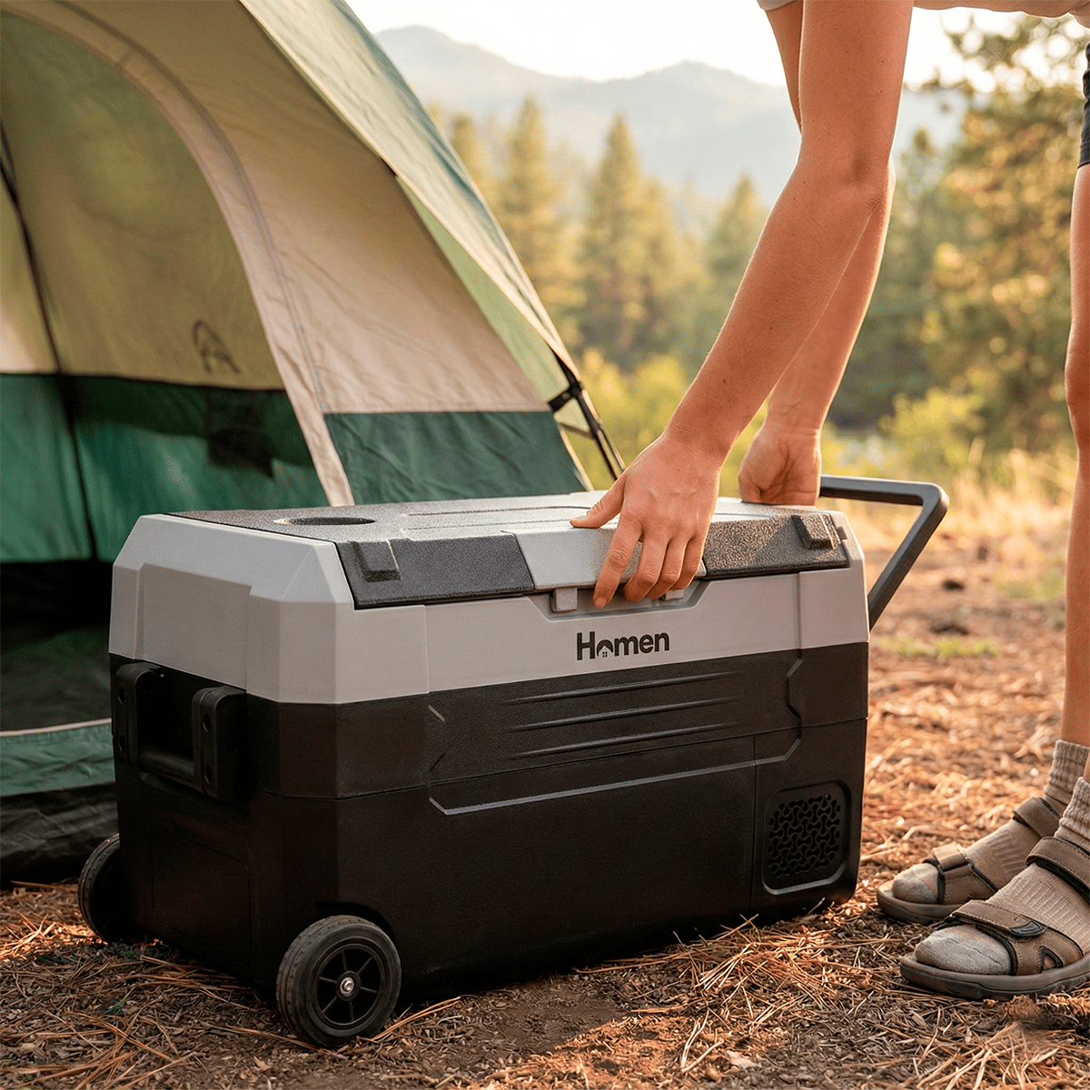 Cooler portátil Eléctrico con Ruedas Homen 35 Litros EA35C Homen
