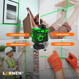 Nivel Laser Profesional 12 Líneas LERNEN + Maletín + Trípode