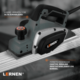 Cepillo Eléctrico Carpintería LERNEN - 220 V - 800 W - 82mm Lernen