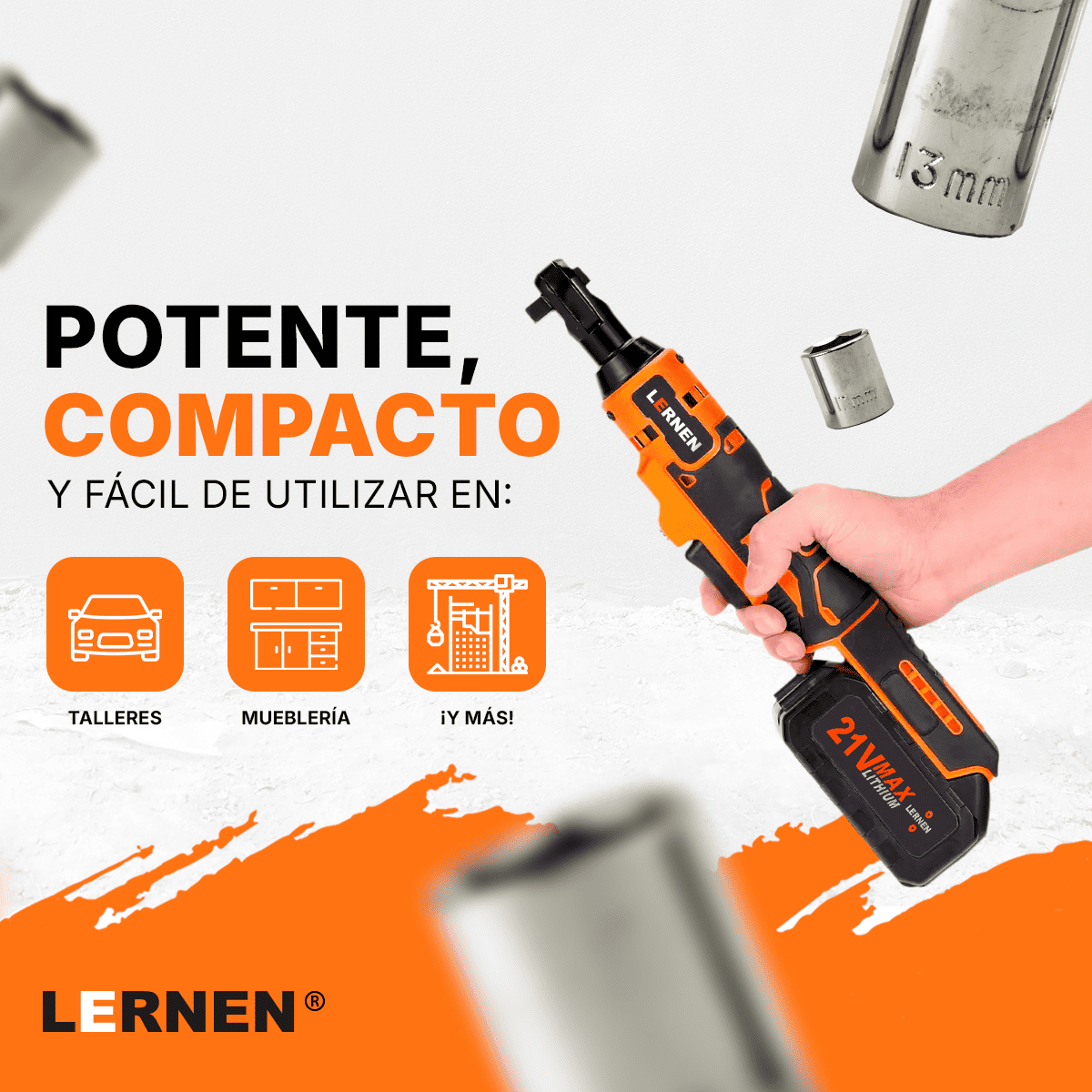 Llave Chicharra eléctrica Inalámbrica + 2 baterías + 6 dados Lernen