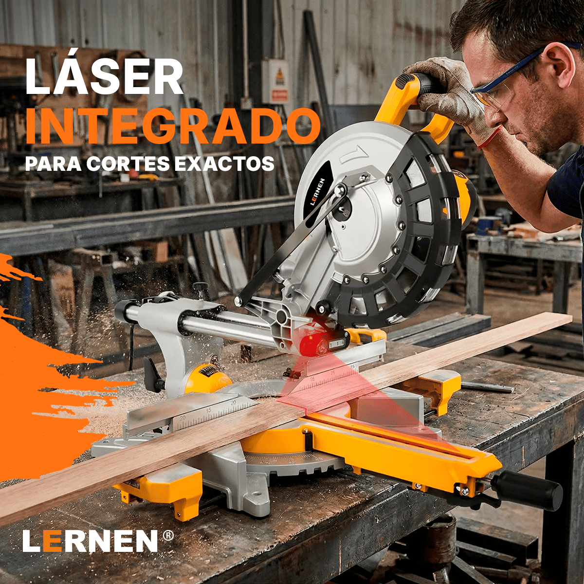 Sierra Ingleteadora Telescópica Lernen 2.000 W