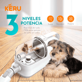 Kit Cortadora y Aspiradora de Pelos 8 en 1 para Perros y Gatos