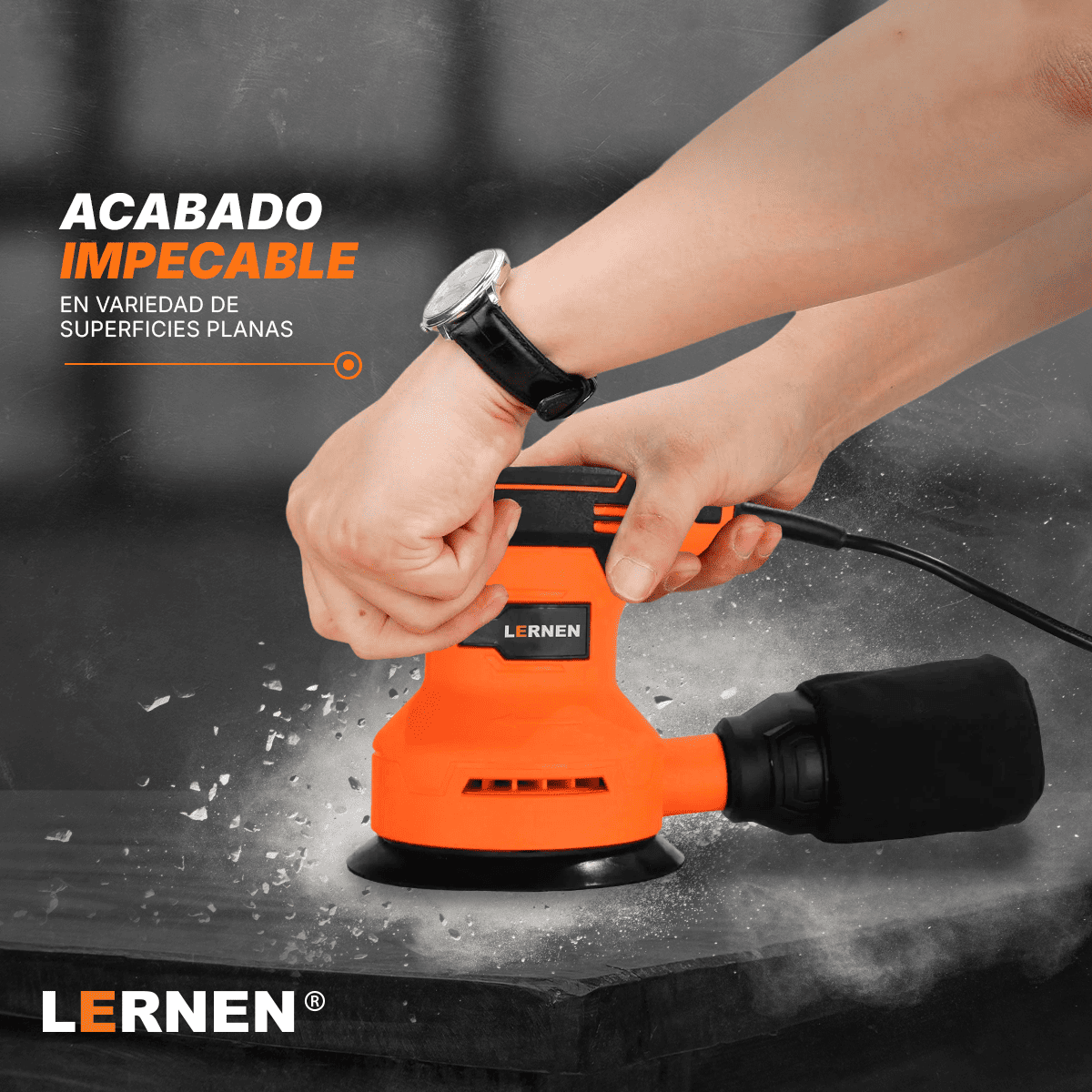 Lijadora Roto Orbital Lernen 350 W - Con Lijas De Repuesto Lernen