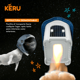 Casa para Perro con Ventana y Techo Azul Keru