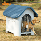Casa para Perro con Ventana y Techo Azul Keru