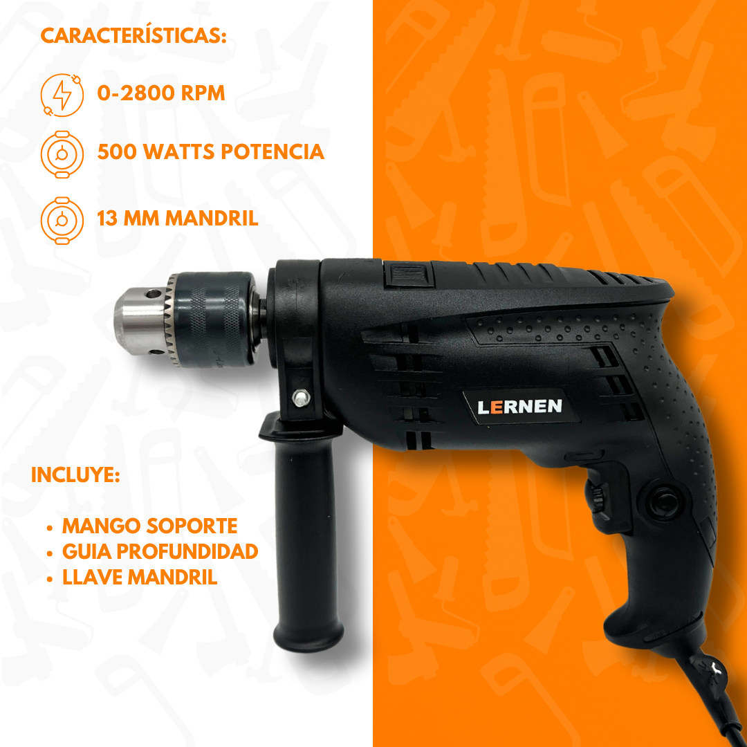 Taladro Percutor Eléctrico 13mm - 2800 Rpm - 220v - 50hz