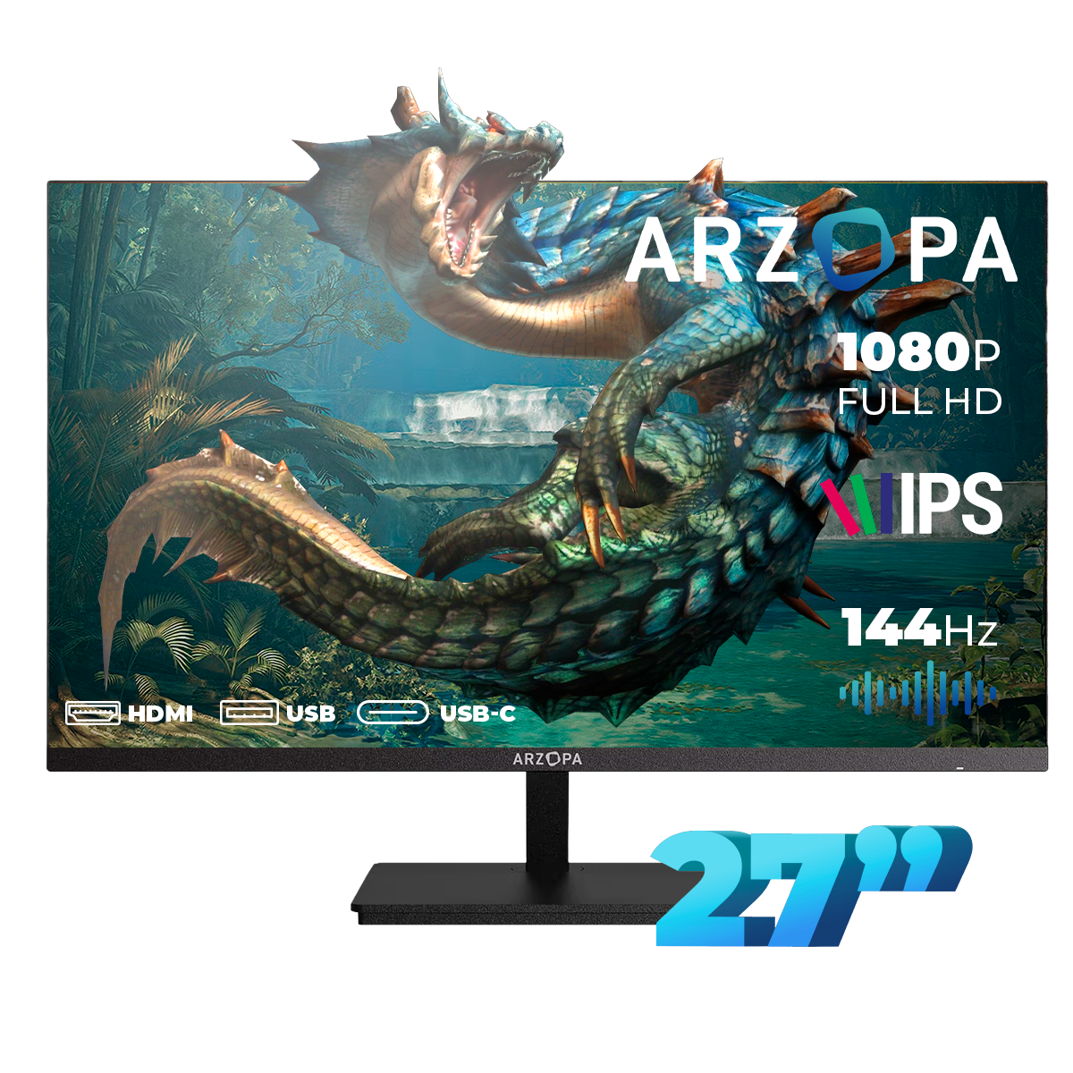 Monitor Gamer 27" ARZOPA M1RC 180Hz 2K QHD