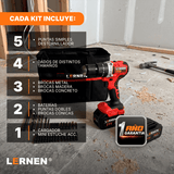 Taladro Percutor Black Edition Brushless LERNEN + Baterías + Bolso + Accesorios