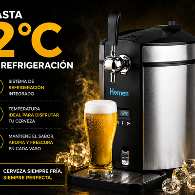 Dispensador de Cerveza 5L Homen con Sistema de Refrigeración