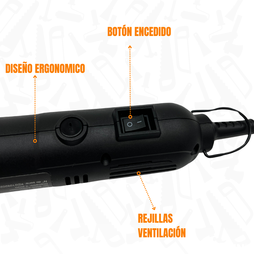 Herramienta Multipropósito Kit Minitorno Tipo Dremel 135w 211 Piezas