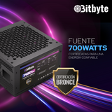 Fuente De Poder 700W Modular 80 Plus Bronze ATX Bitbyte