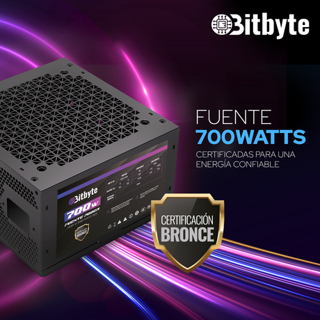Fuente De Poder 700W Modular 80 Plus Bronze ATX Bitbyte