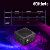 Fuente De Poder 700W Modular 80 Plus Bronze ATX Bitbyte