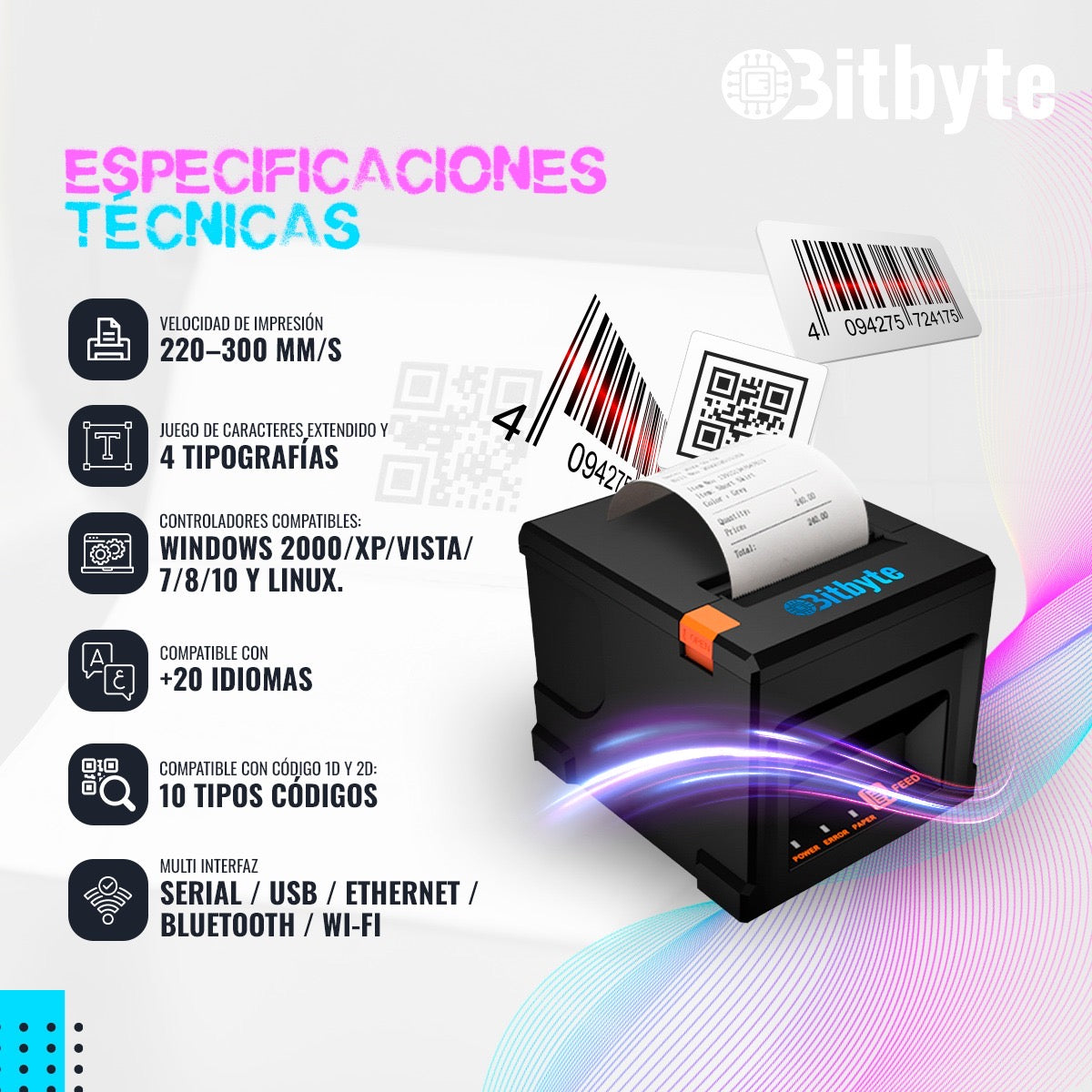 Impresora Térmica XL86IMP Bitbyte