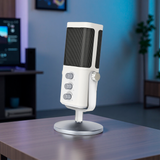 Micrófono de Streaming Podcast RGB Bitbyte M6 Gamer (BLANCO)