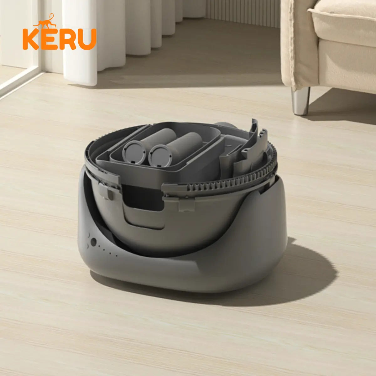Arenero Inteligente Automático KERU EC Para Gatos Con App Y Conexión Wifi Keru