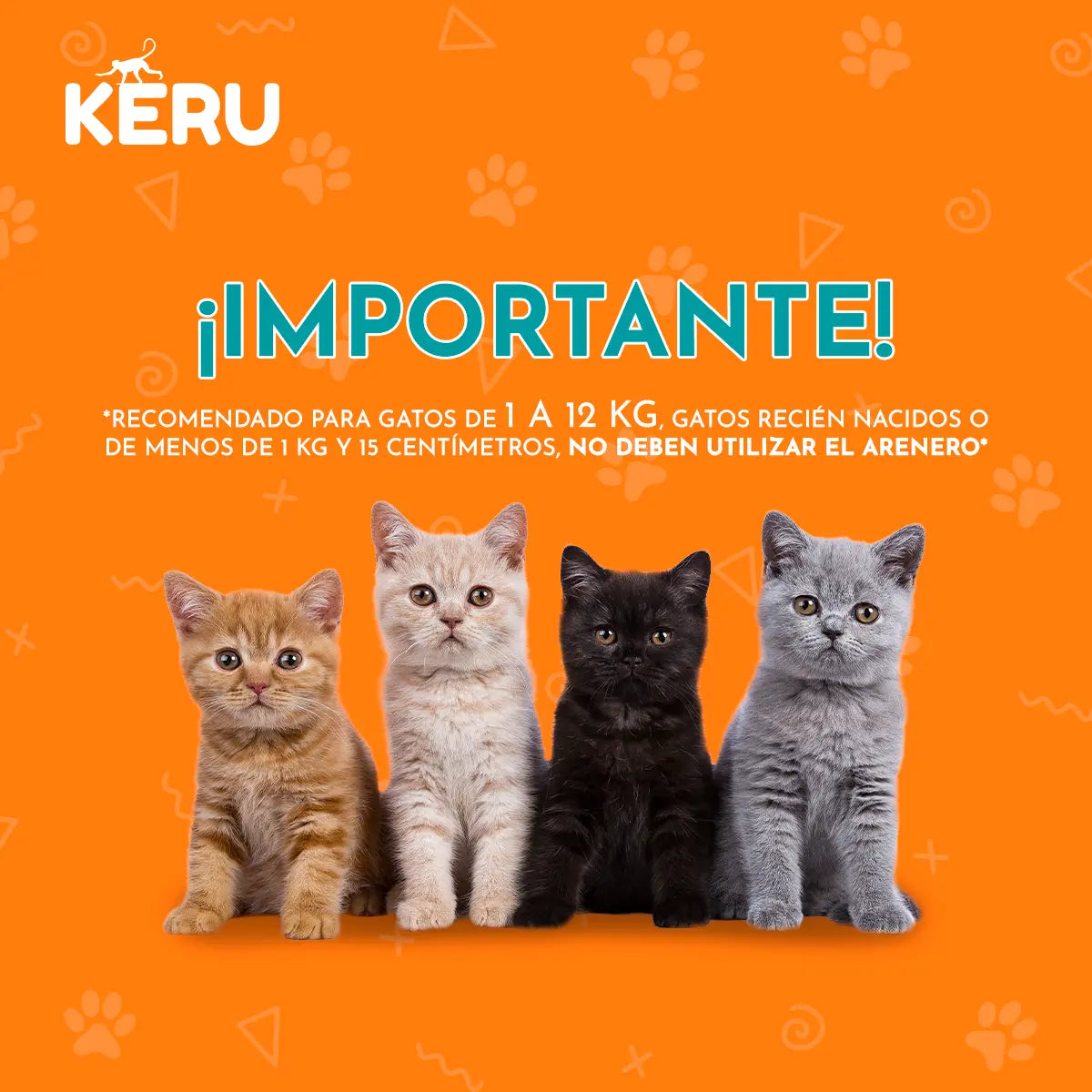 Arenero Inteligente Automático WiFi para Gatos con App - Autolimpiante Keru Keru