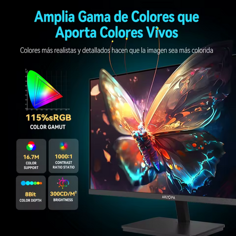 Monitor Gamer 27" ARZOPA M1RC 180Hz 2K QHD