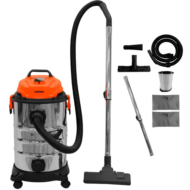 Aspiradora LERNEN Multifunción Metálica Polvo Agua 30 Litros 1500w Lernen