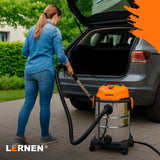 Aspiradora LERNEN Multifunción Metálica Polvo Agua 30 Litros 1500w Lernen