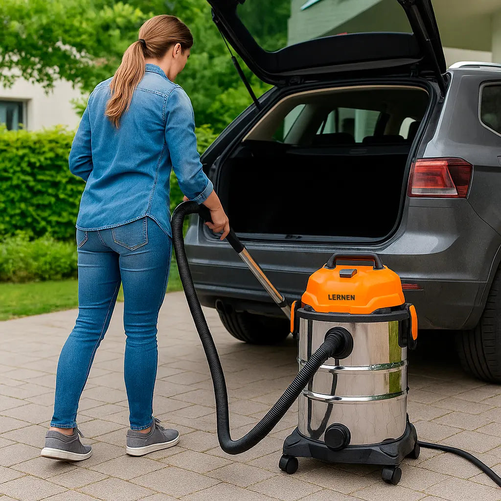 Aspiradora LERNEN Multifunción Metálica Polvo Agua 30 Litros 1500w Lernen