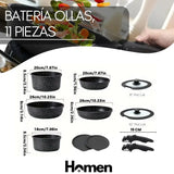 Batería Ollas 11 Piezas Homen Homen
