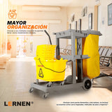 Carro De Aseo Porta Útiles, Con Tapa Incluye 2 Bolsas Lernen