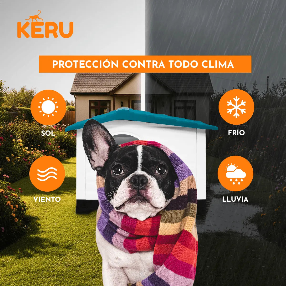 Casa para Perro Rectangular Keru