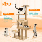 Castillo Para Gatos de 6 niveles Keru Keru