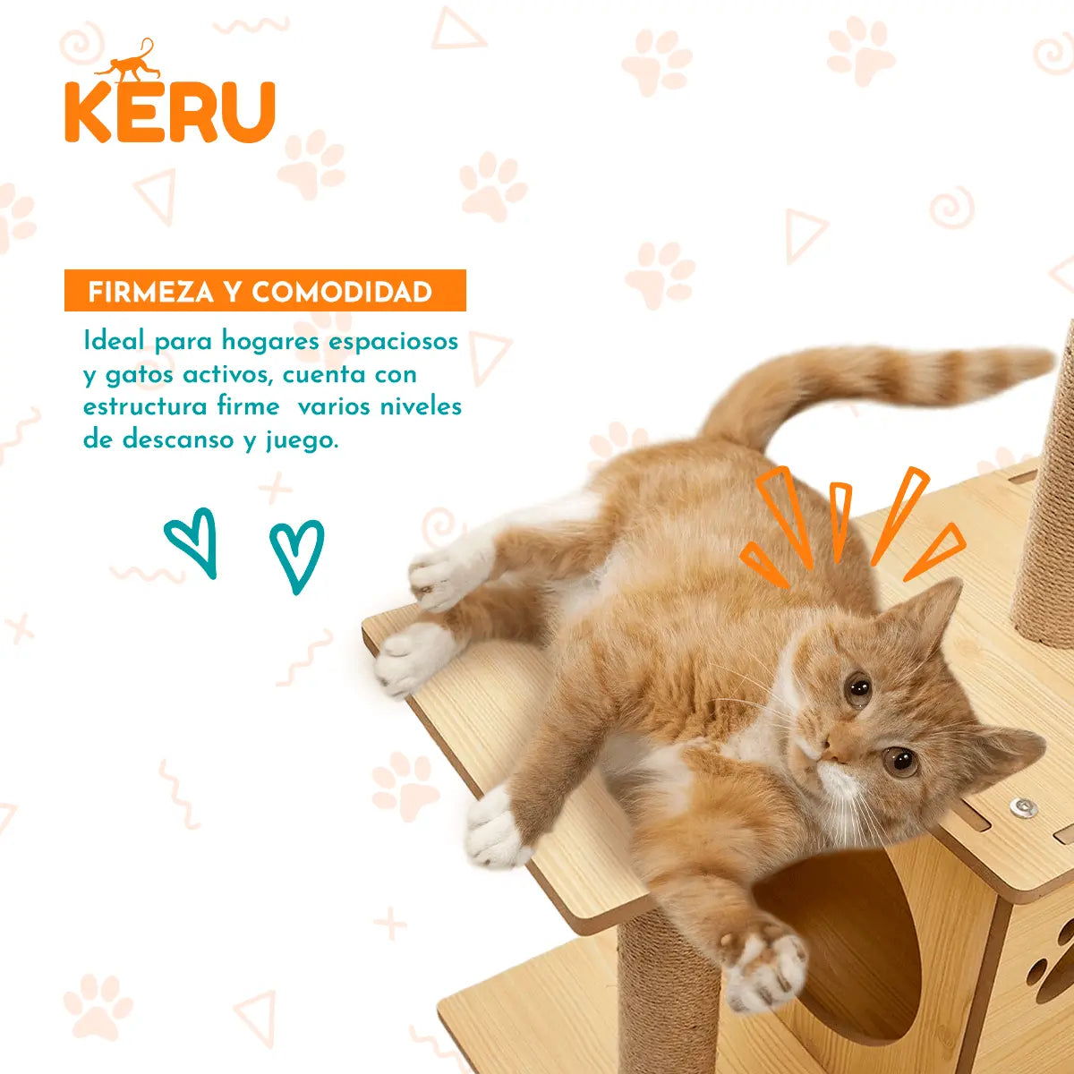 Castillo Rascador Para Gatos EC KERU Keru