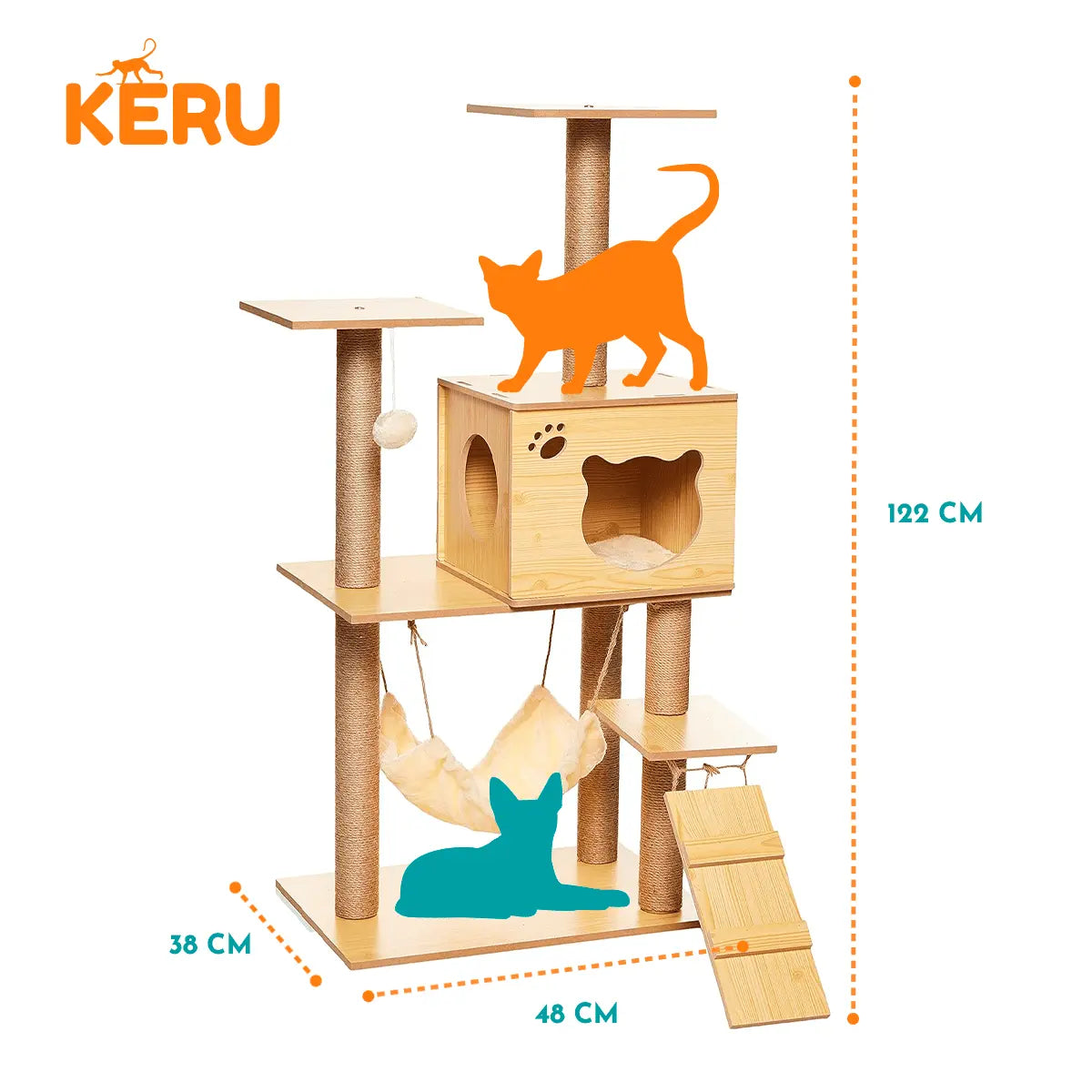 Castillo Rascador Para Gatos EC KERU Keru