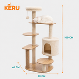 Castillo Rascador para gatos KERU Multinivel con Juegos