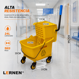 Carro Estrujador De Aseo Mopa 24 litros Amarillo
