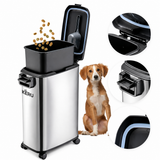 Contenedor Hermético para Alimento de Mascotas KERU 15 Litros Acero Inoxidable