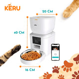 Comedero Automático Wifi Con Cámara Blanco Keru