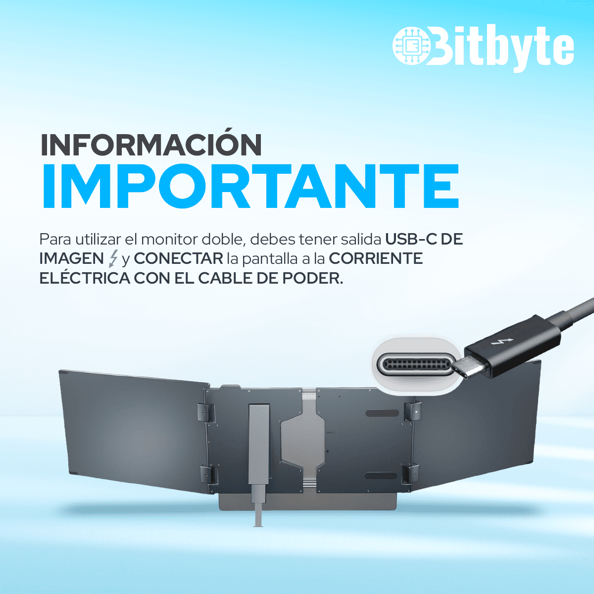 Monitor Doble Bitbyte 14" Full HD