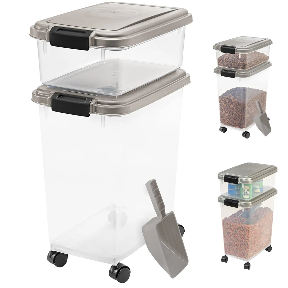 Contenedor De Alimento, Comida, Premios, Perro Gato con Ruedas Keru