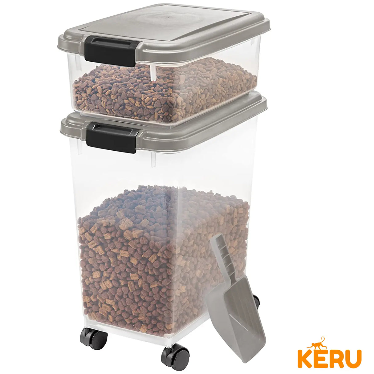 Contenedor De Alimento, Comida, Premios, Perro Gato con Ruedas Keru