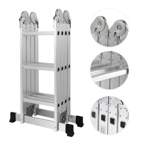 Escalera Multiproposito Plegable 12 Peldaños 3x4 Lernen 150 Kg Lernen