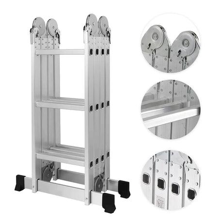 Escalera Multiproposito Plegable 12 Peldaños 3x4 Lernen 150 Kg Lernen