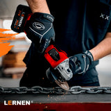 Esmeril angular inalámbrico de 125 mm + 8 Discos + 2 Baterías Lernen