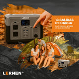 Estación De Energía Portátil Lernen 1.500w Generador Eléctrico Lernen