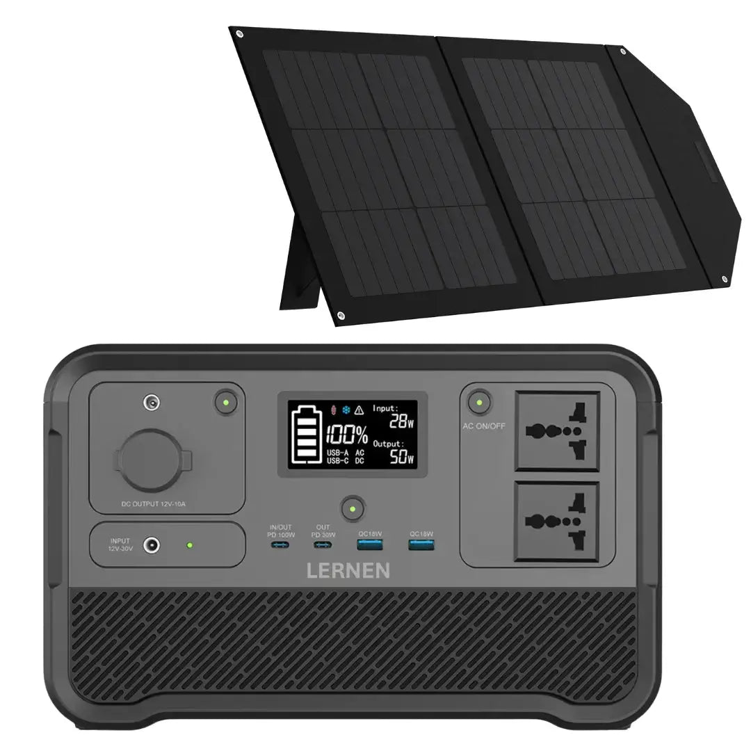 Estación De Energía Portátil Lernen 700w Con Panel Solar Lernen
