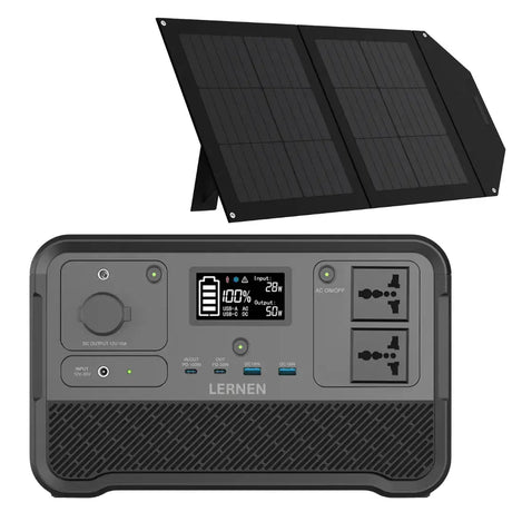 Estación De Energía Portátil Lernen 700w Con Panel Solar Lernen