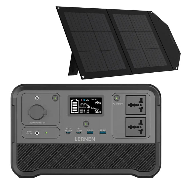 Estación De Energía Portátil Lernen 700w Con Panel Solar Lernen