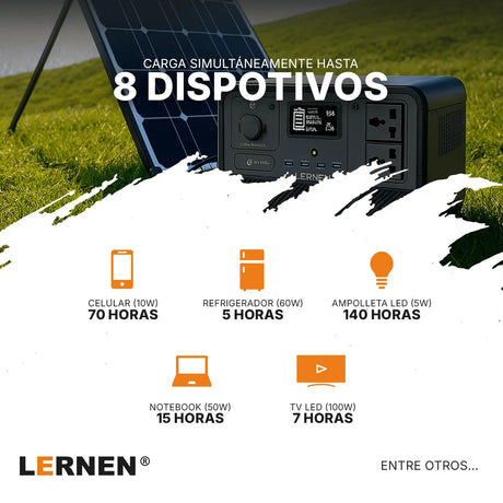 Estación De Energía Portátil Lernen 700w Generador Eléctrico Lernen